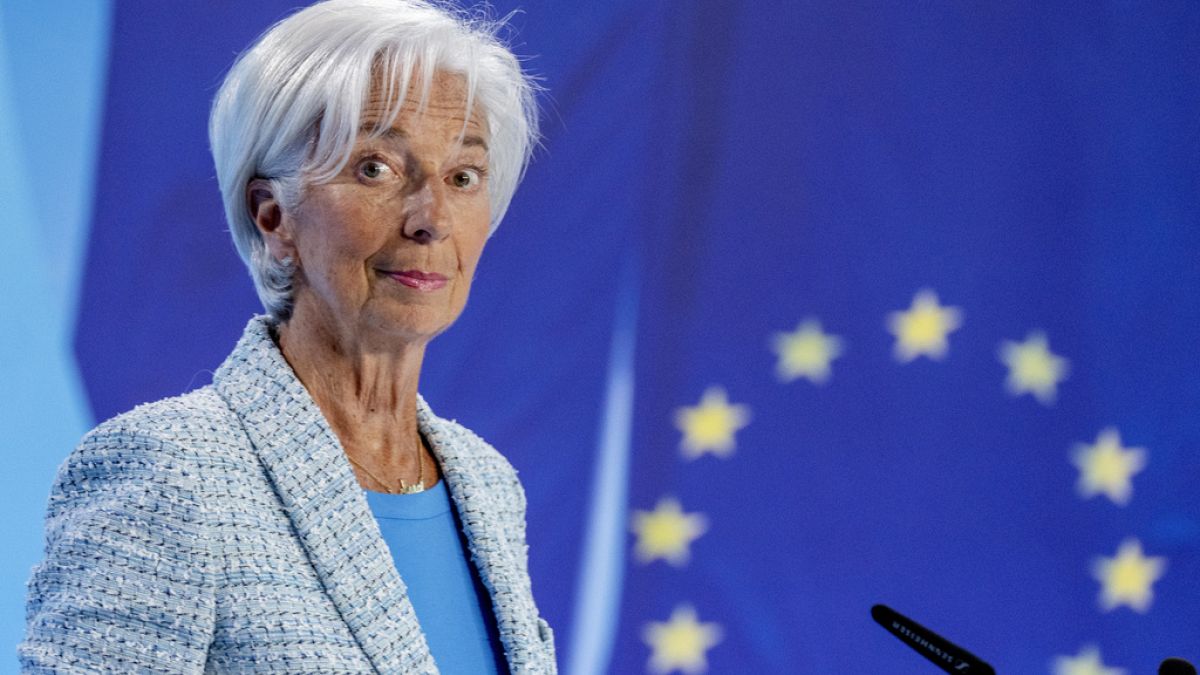 President of European Central Bank Christine Lagarde attends a press conference in Frankfurt, Germany, June 6, 2024.