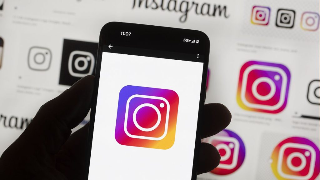 The Instagram logo is seen on a cell phone, Friday, Oct. 14, 2022, in Boston