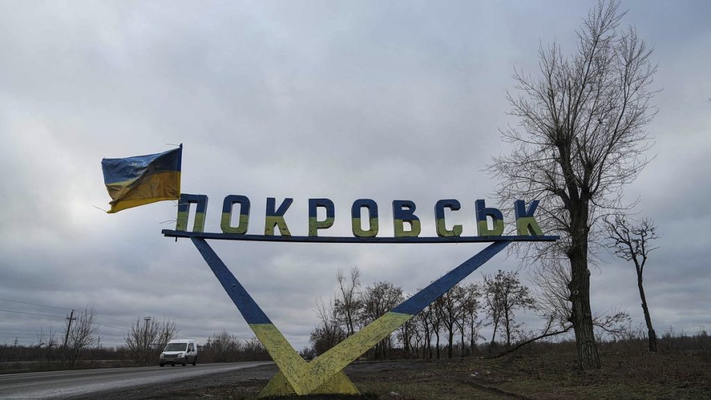 A car drives along a highway from Pokrovsk, Ukraine, Dec. 20, 2024