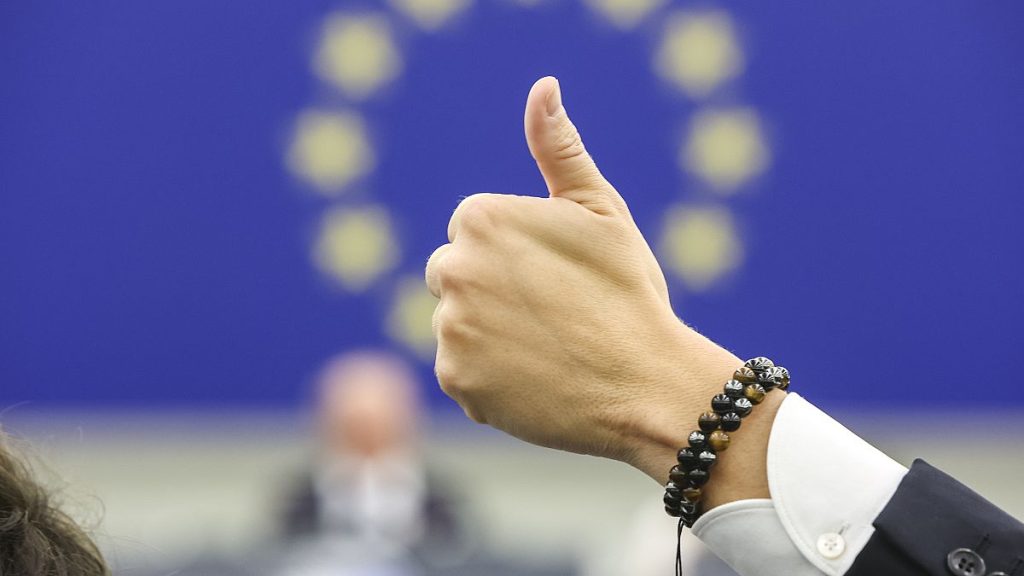 Voting session at the European Parliament in Strasbourg, France.