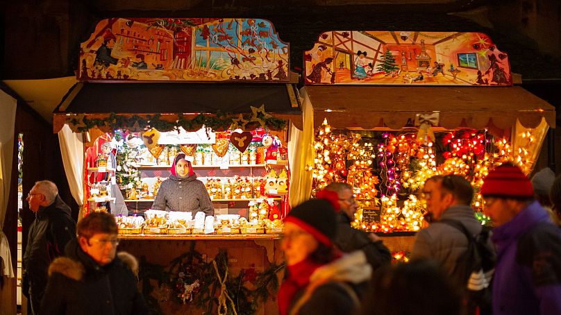 Les étals du marché de Noël de Kayserberg