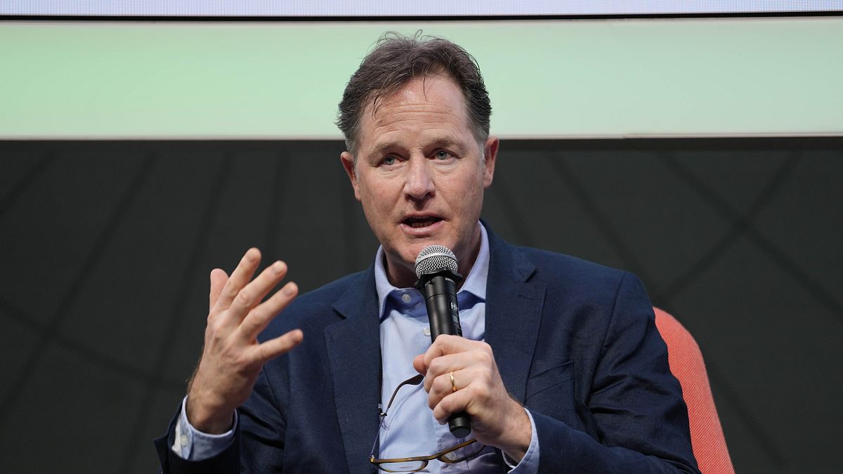 Nick Clegg, President Global Affairs, speaks at the Meta AI Day in London