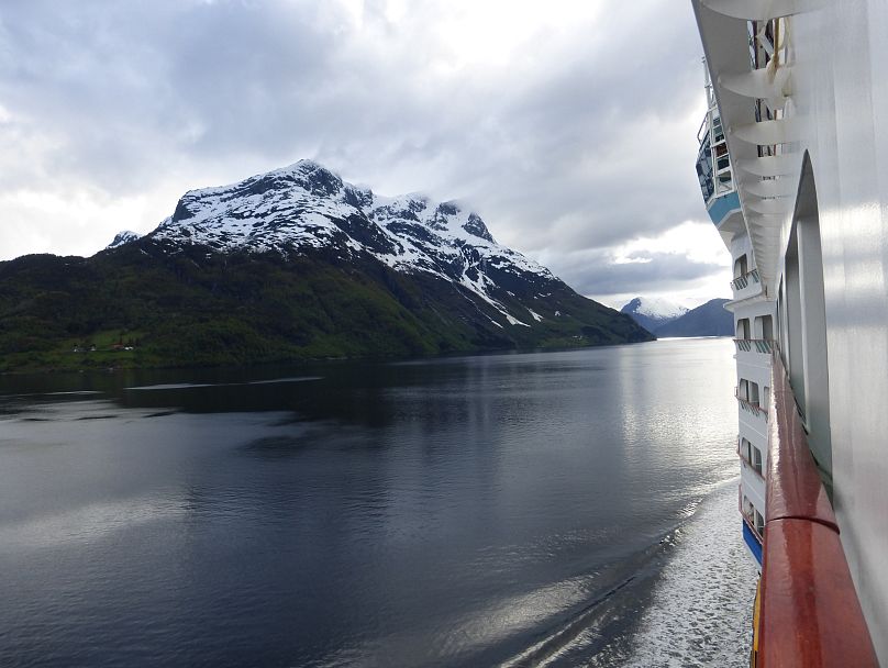 À bord d'un bateau de croisière en Norvège