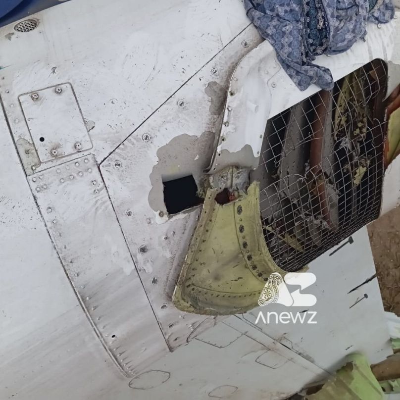 Image de l'avion d'Azerbaïdjan Airlines qui s'est écrasé près d'Aktau, au Kazakhstan, le 25 décembre 2024.