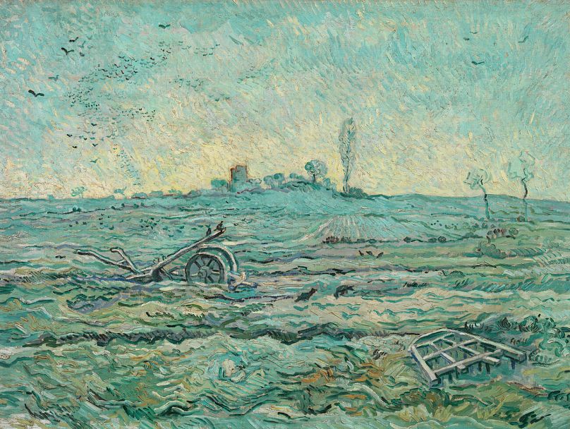 « Champ couvert de neige avec une herse » de Vincent Van Gogh 