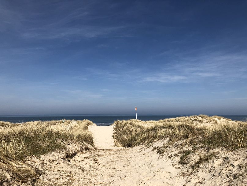 Cette plage est un endroit idéal pour les promenades hivernales sur la plage.