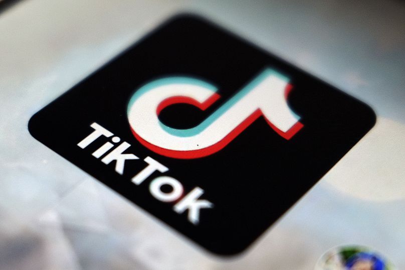 Une vue du logo de l'application TikTok à Tokyo, le 28 septembre 2020