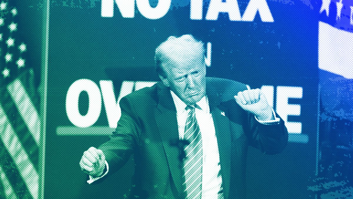 US President-elect Donald Trump dances at a campaign event at the Cobb Energy Performing Arts Centre in Atlanta, October 2024