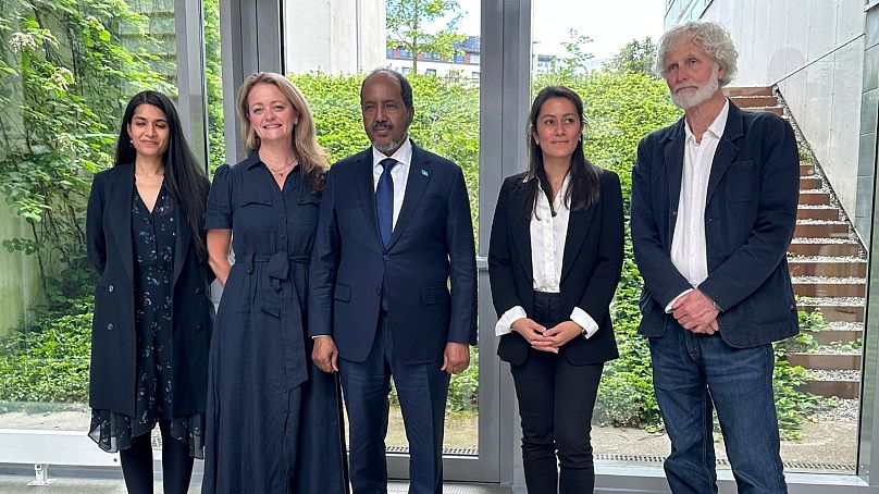 Ruden a reçu le président Hassan Sheikh Mohamud de Somalie à ses bureaux à Oslo. 