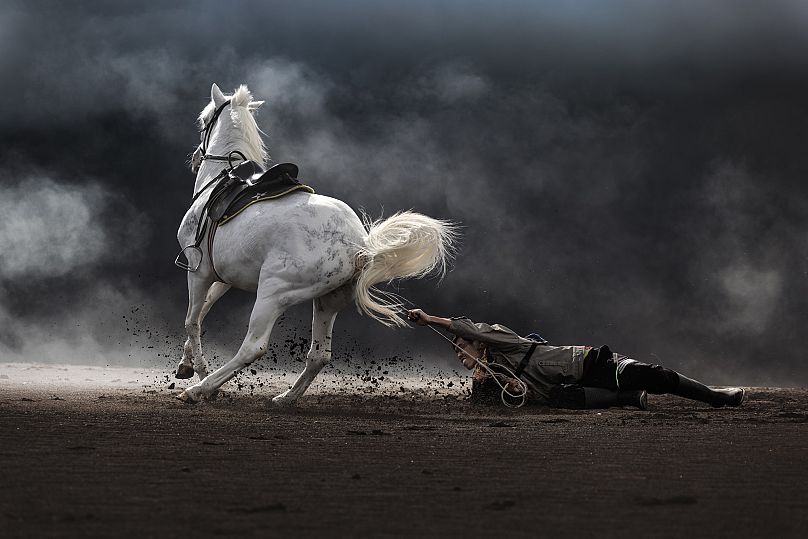 The energy and courage captured in this image won Roy an award.