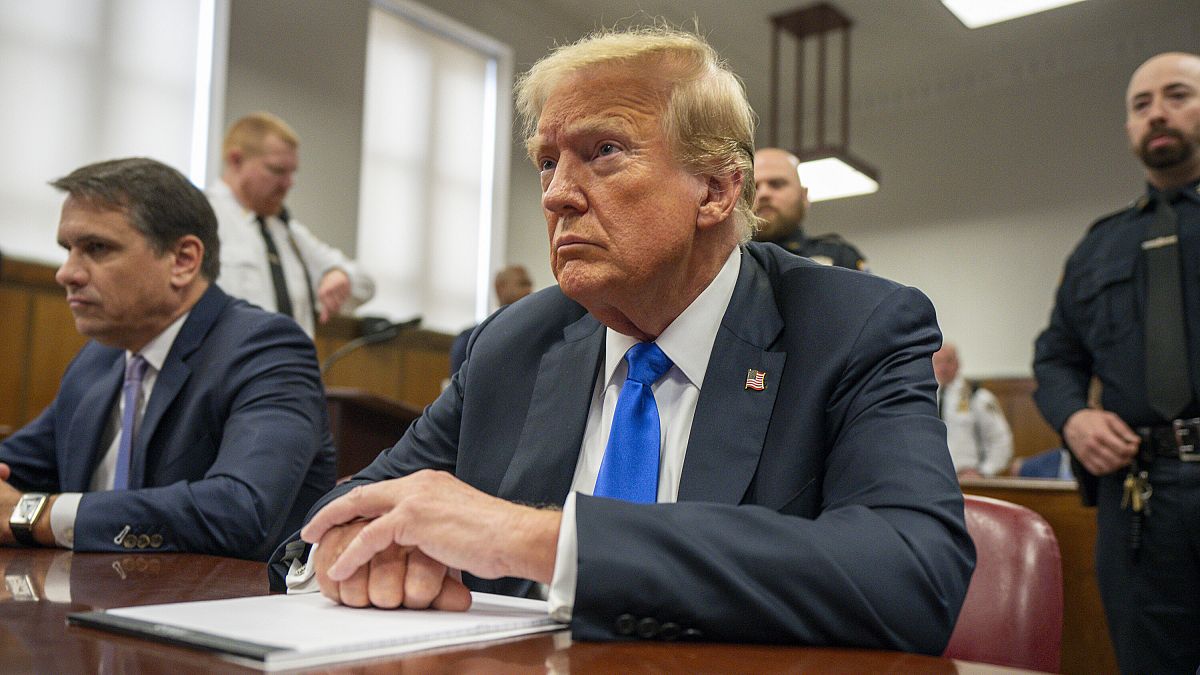 Former President Donald Trump appears at Manhattan criminal court during jury deliberations in his criminal hush money trial in New York, 30 May, 2024