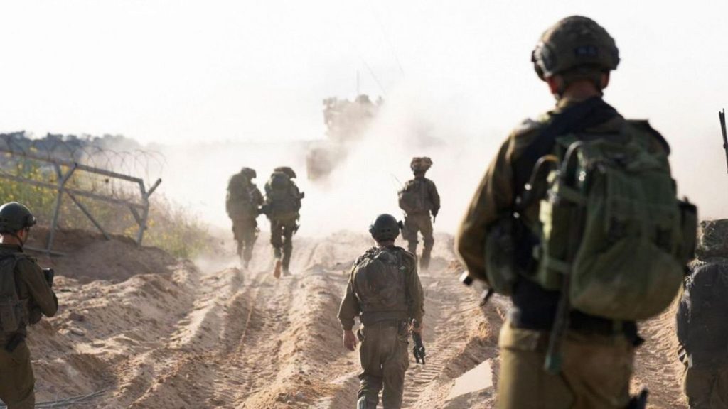 This photo released by the Israeli military on Thursday, 2 November 2023 shows ground operations inside the Gaza Strip.