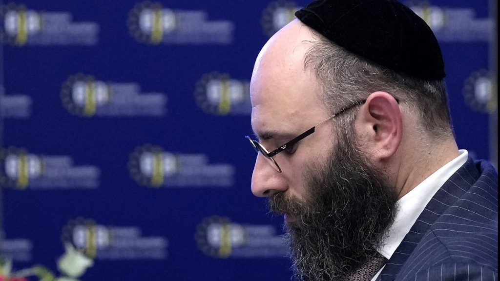 Rabbi Menachem Margolin, Chairman of the European Jewish Association, attends a Gala dinner during a two-day summit meeting of Jewish leaders from across Europe, 13 January.