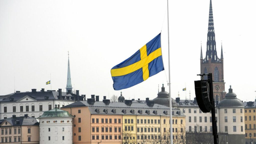 FILE: Flags fly at half mast in Stockholm, Sweden, April 10, 2017