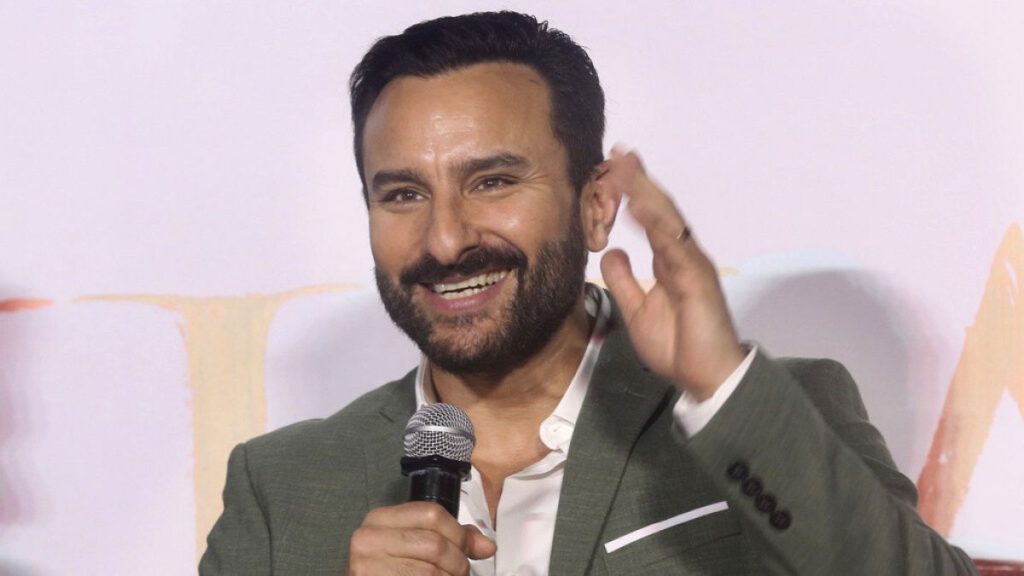 FILE: Bollywood actor Saif Ali Khan attends the trailer launch of his film Tanhaji in Mumbai, India, Nov. 19, 2019.