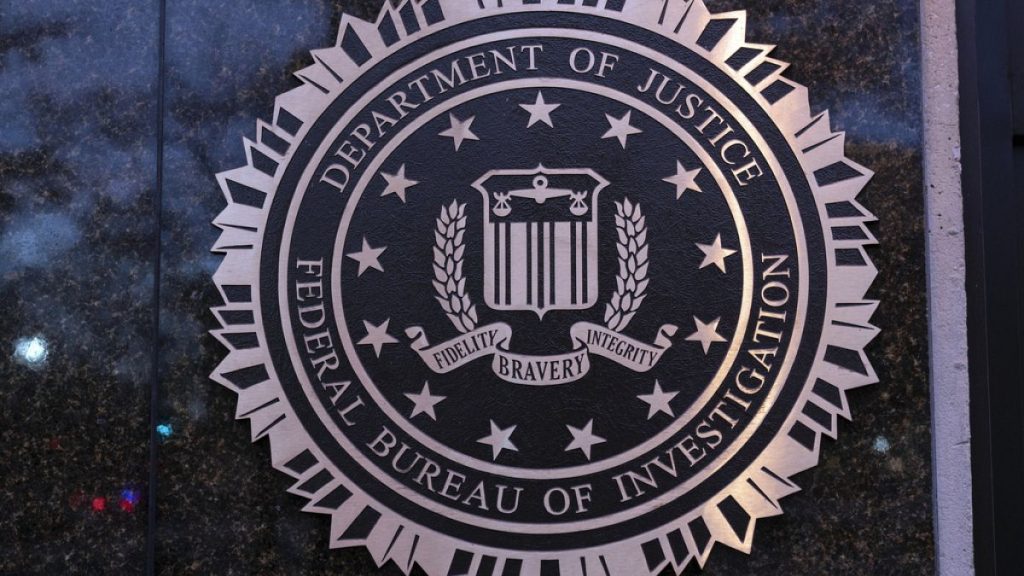 The seal of theFederal Bureau of Investigation (FBI) is seen on the Headquarters in Washington, Saturday, Dec. 7, 2024. (