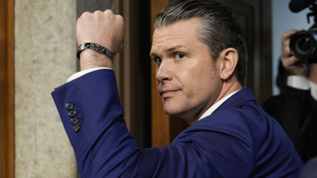 Pete Hegseth at the completion of his confirmation hearing before the Senate Armed Services Committee, at the Capitol in Washington, Tuesday, Jan. 14, 2025.