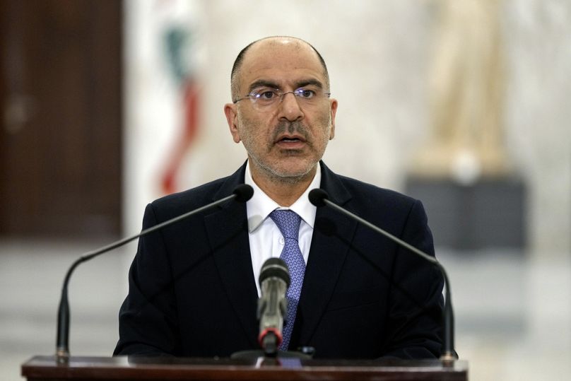 Antoine Shoukeir, directeur général de la présidence, annonce que Nawaf Salam est désormais Premier ministre désigné, Beyrouth, Liban, lundi 13 janvier 2025