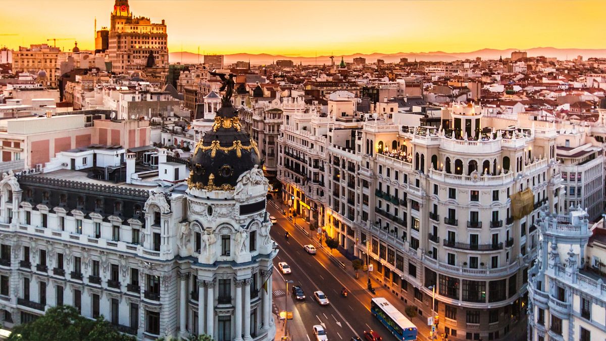 Aerial view of Madrid, the capital of Spain