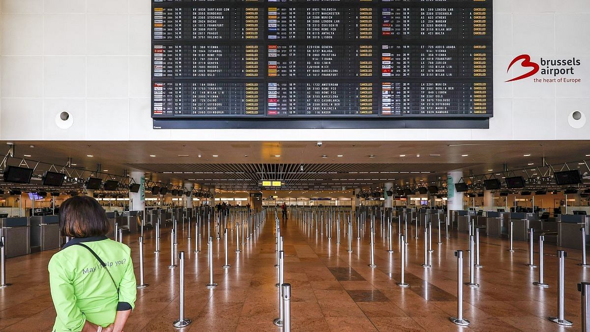 FILE - Brussels airport in Belgium