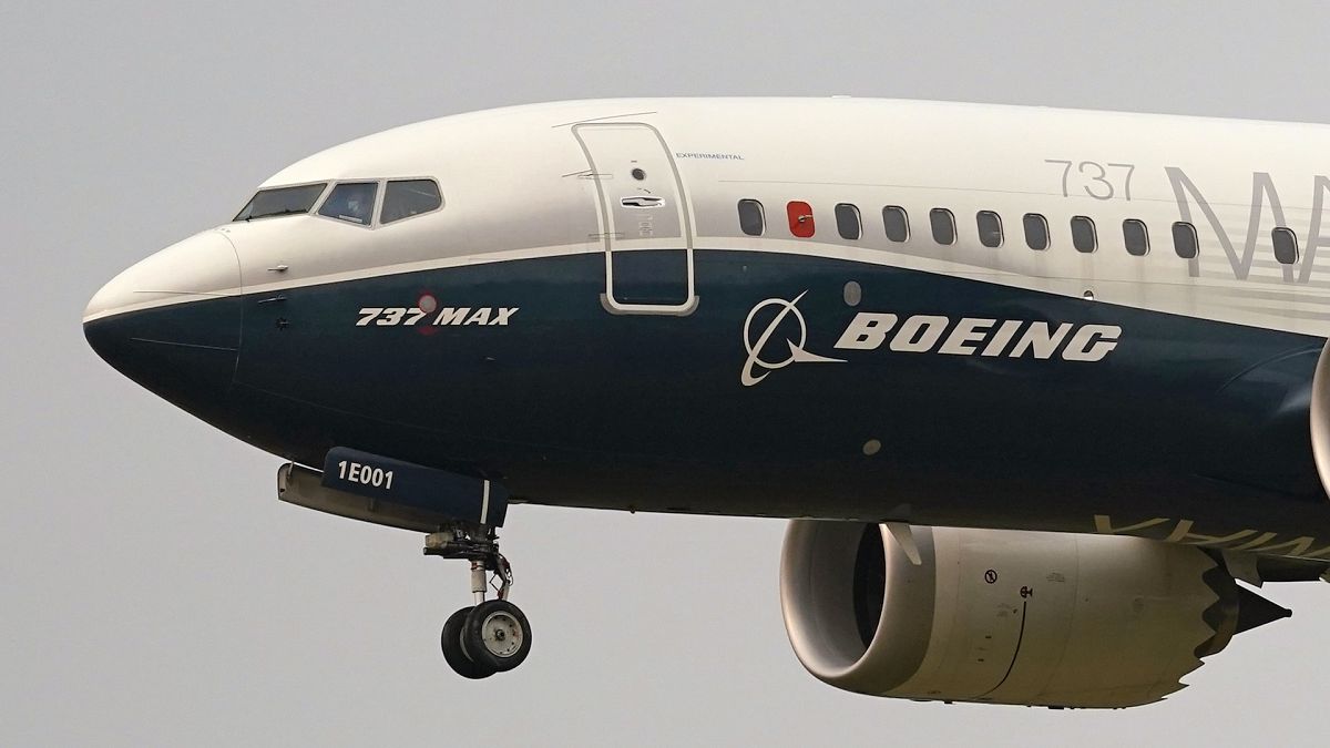 File picture of a Boeing 737 Max jet prepares to land at Boeing Field following a test flight in Seattle