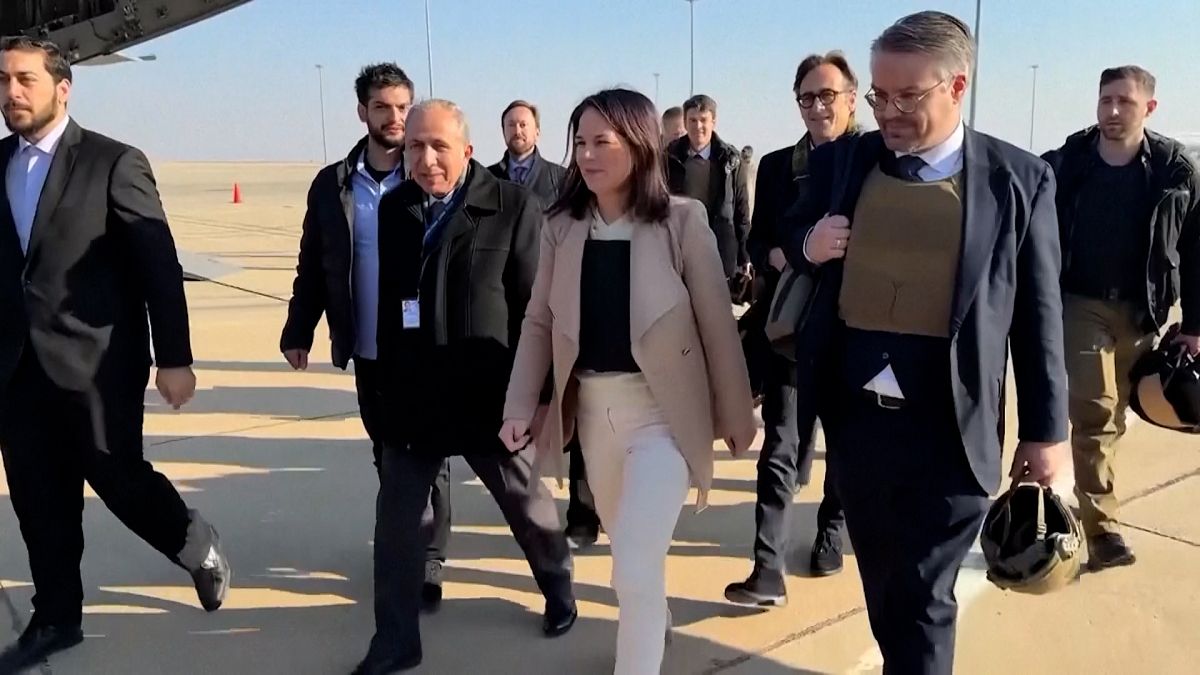 Annalena Baerbock arrives in Damascus