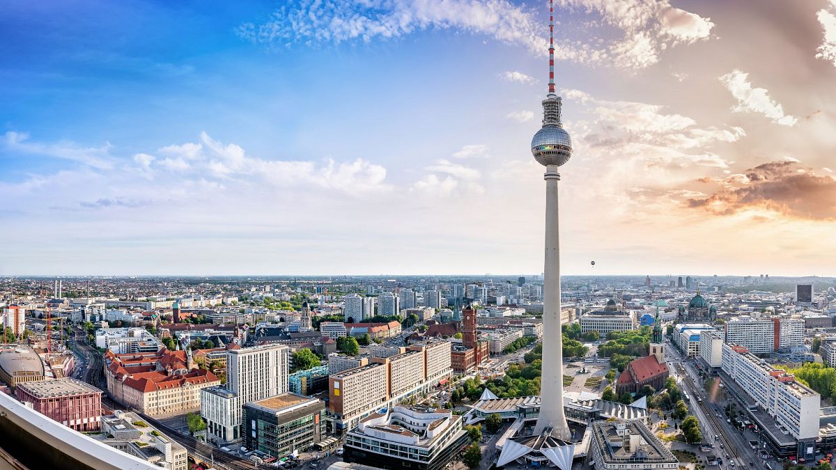 Aerial view of Berlin, the capital of Germany