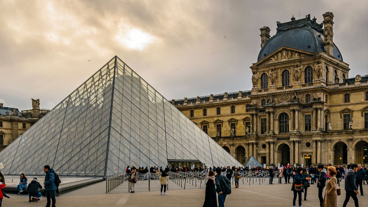 The Louvre at sunset