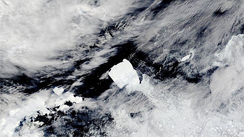 L’iceberg A23a dérivant vers le nord en décembre 2023