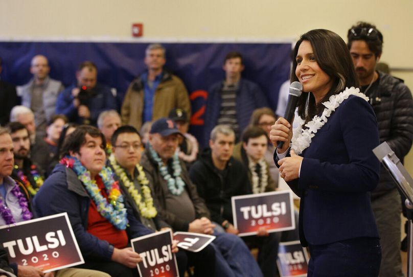 Tulsi Gabbard campe pour le président en 2019.