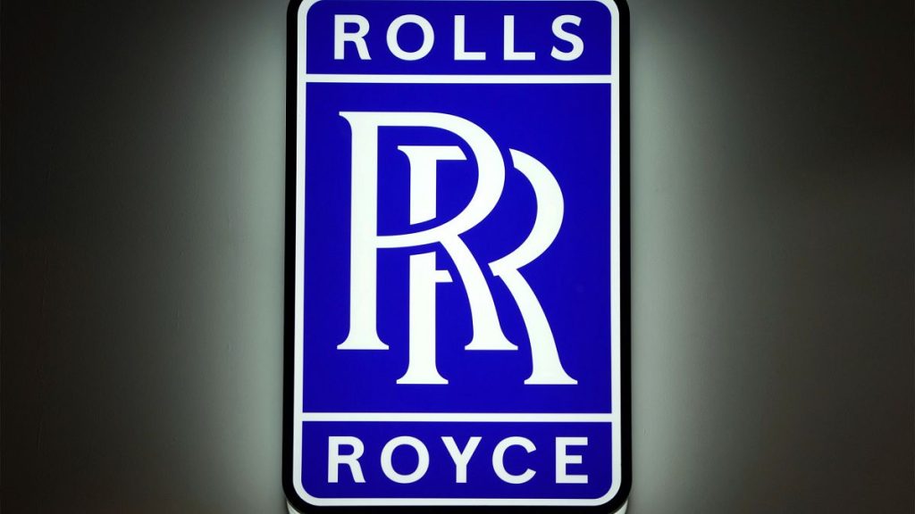 A logo of the Rolls Royce company is pictured during the ILA Berlin Air Show in Schoenefeld near Berlin, Germany, Monday, June 20, 2022.