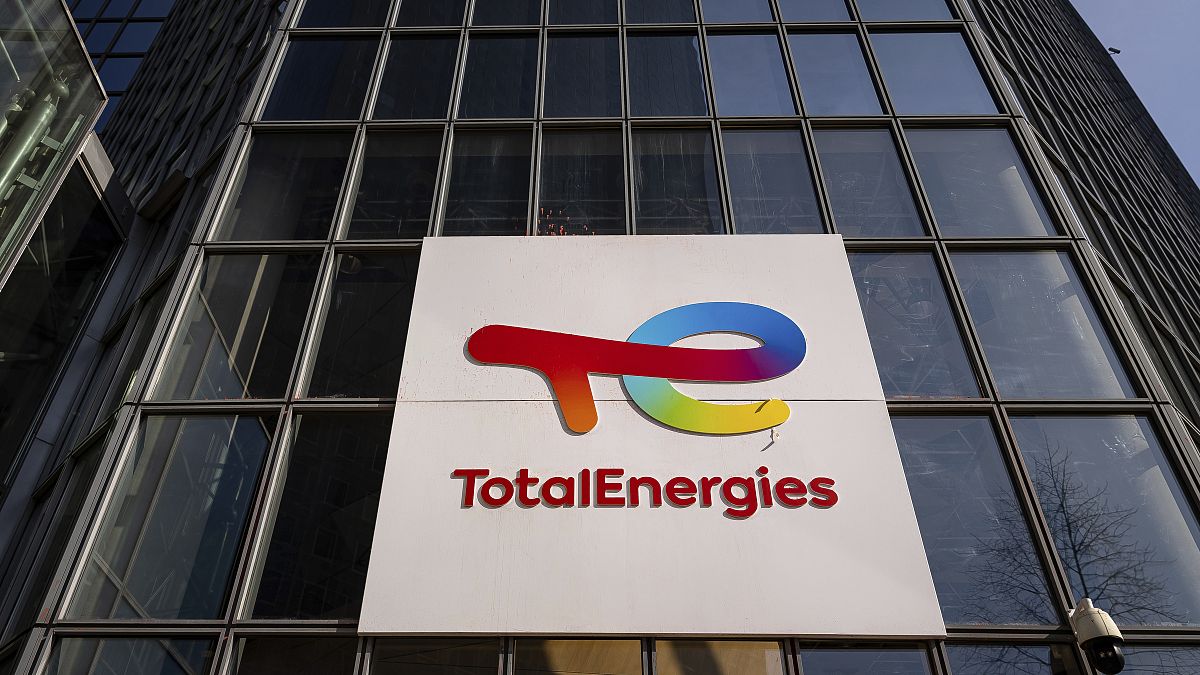 The logo of TotalEnergies is seen at the company