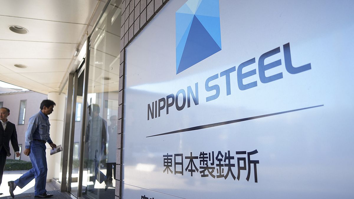 Nippon Steel logo at the company