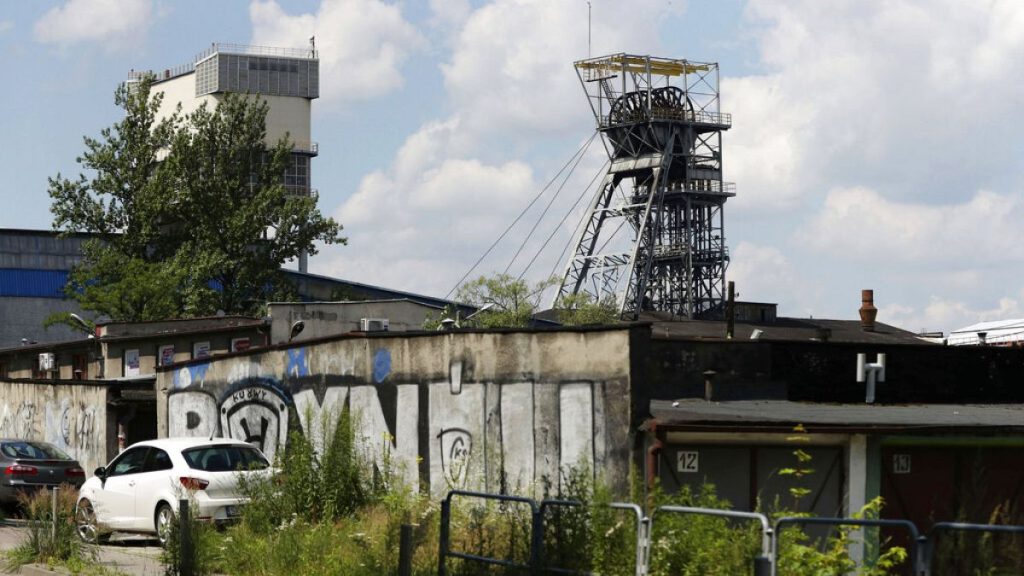 FILE - Coal mine in Katowice, Poland, Saturday, July 4, 2020.