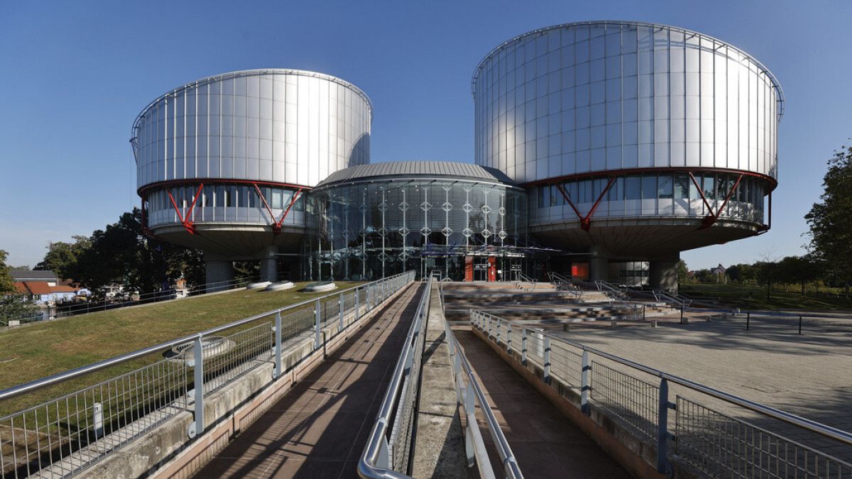 File: A view of the European Court of Human Rights in Strasbourg, eastern France, Wednesday, Sept. 27, 2023