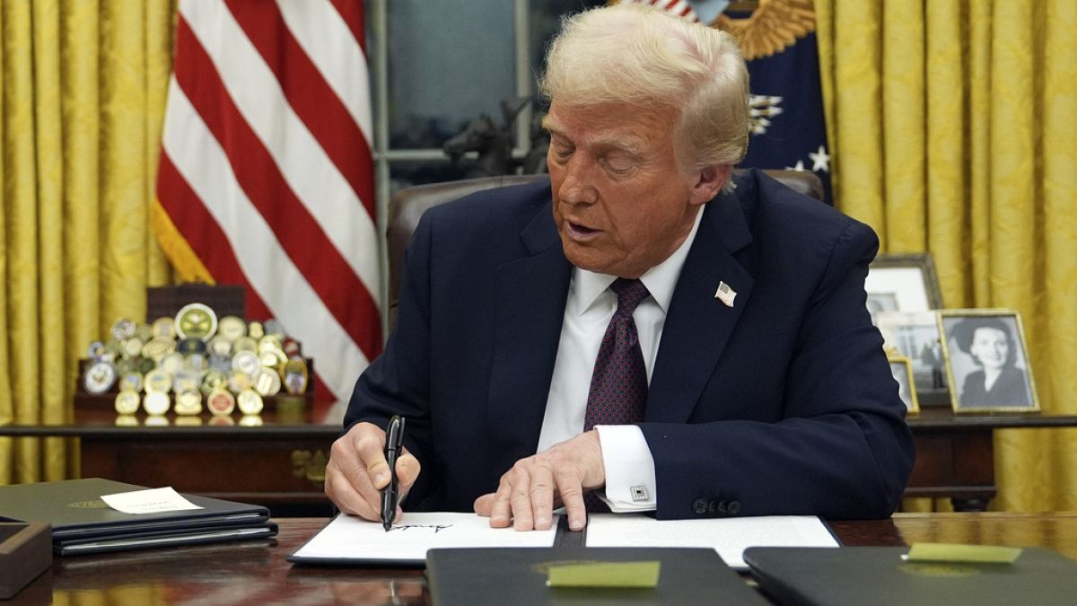 Donald Trump signed a raft of executive orders immediately after being sworn in for his second US presidency on 20 January 2025