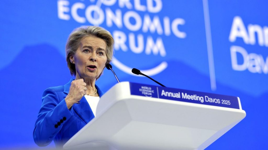 Von der Leyen reappeared in Davos after being absent due to the severe pneumonia.